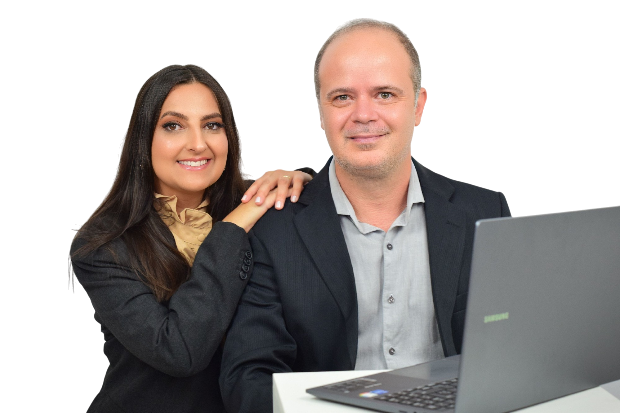 Fundadores - Fábio Silva Contabilidade Fábio Silva e Suzana Silva na foto da seção de - Abra sua empresa de forma fácil na Fábio Silva Contabilidade